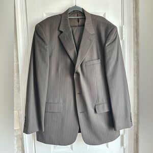 Classic Brown Pinstripe Men's Suit